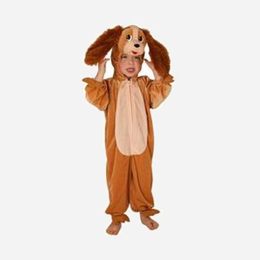 Déguisement peluche chien brun Taille 116 cm
