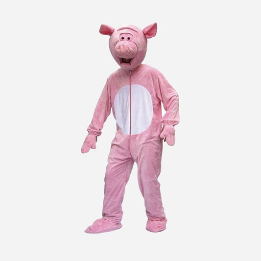 Déguisement peluche de cochon adulte