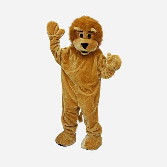 Déguisement mascotte de lion en peluche adulte