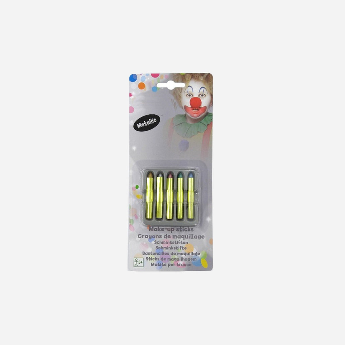 Set de 5 crayons de maquillage métallique de fête