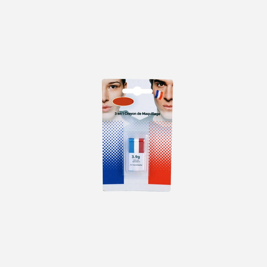 Mini stick de maquillage france bleu blanc rouge 3.9 g de fête