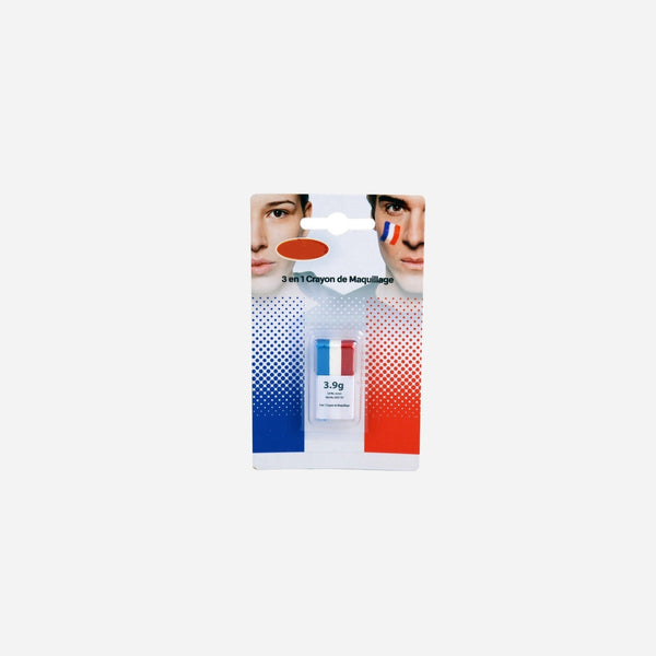 Mini stick de maquillage france bleu blanc rouge 3.9 g de fête