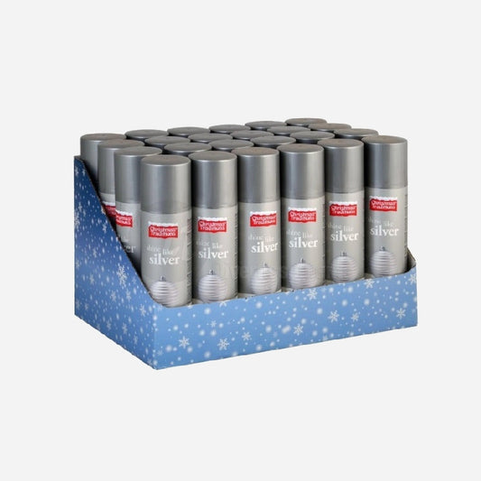 Bombe spray décoration argent 150 ml