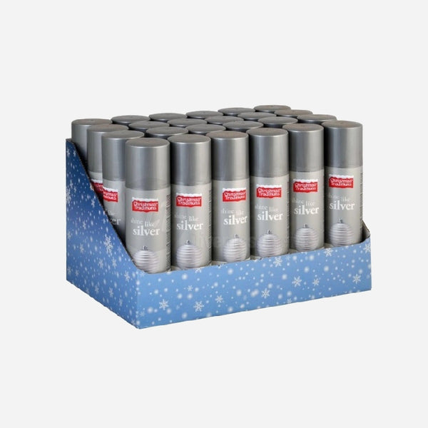 Bombe spray décoration argent 150 ml