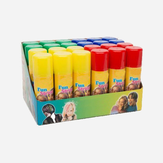 Lot de 24 bombes à serpentin fil fou assorti 83 ml