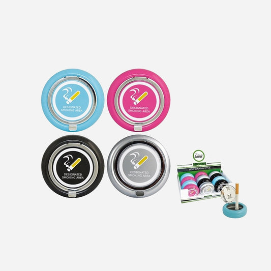 Cendrier de poche en métal avec éteignoir assorti