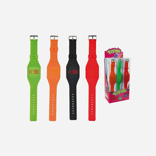 Montre silicone tactile Led's Fashion assorti écran carré