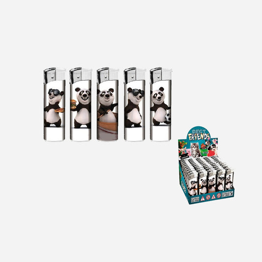 Lot de 50xbriquets électroniques rechargeables "Funny Panda" assorti