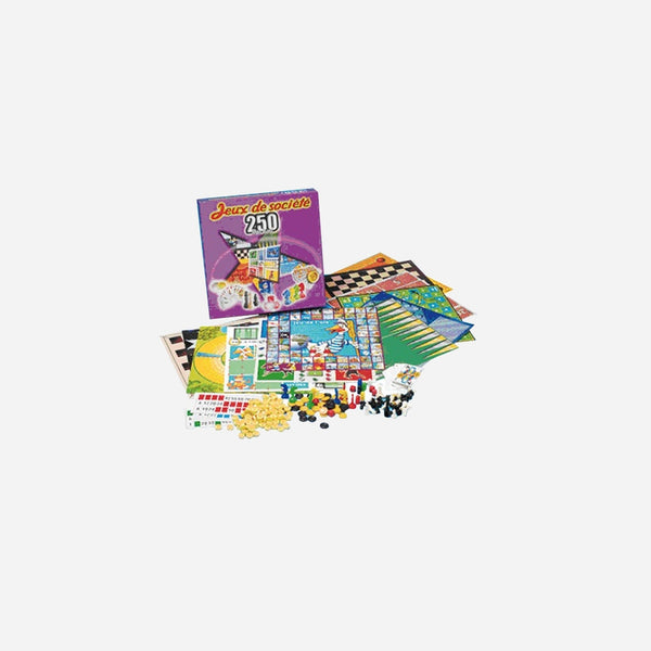 Coffret 250 jeux de société 34x34x5.5 cm