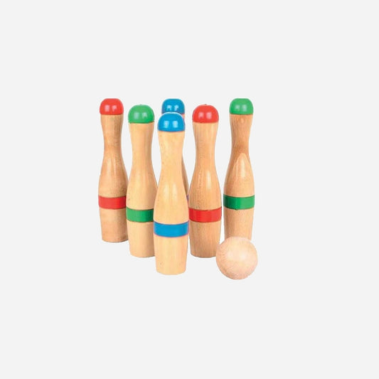 Jeu de quilles en bois fsc 7 pièces