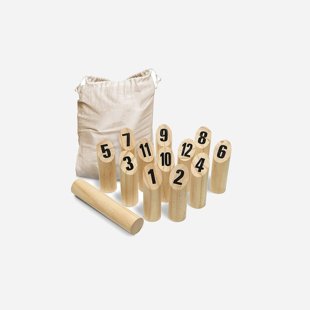 Jeu de quilles finlandaises Mölkky en bois fsc 13 pièces