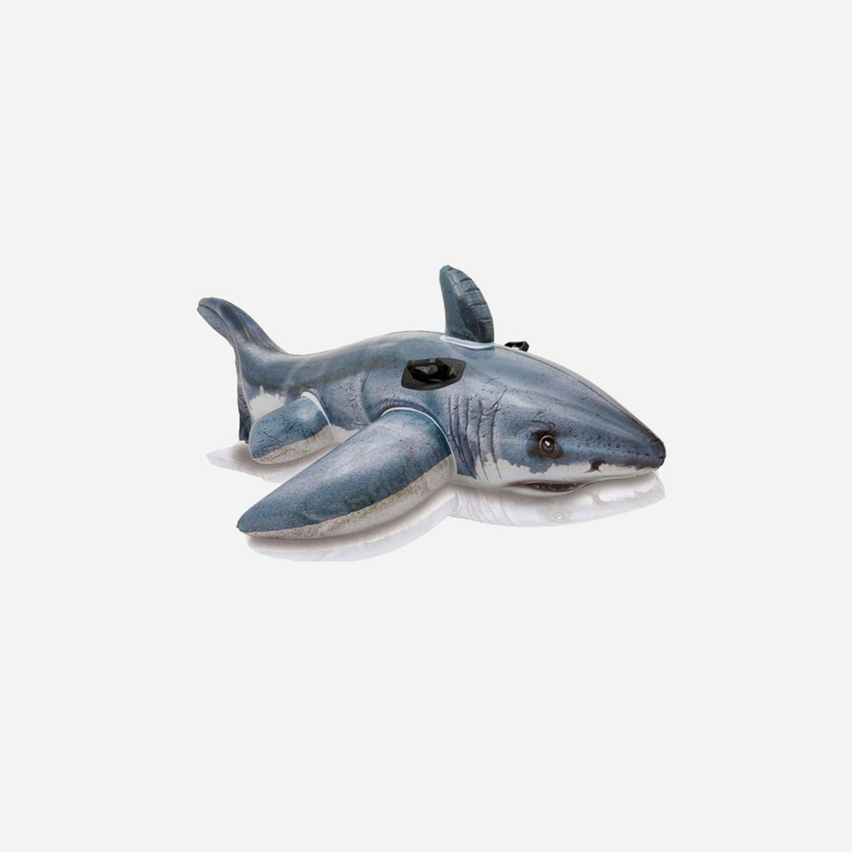 Requin blanc gonflable chevauchable avec poignées 1.73x1,07 m