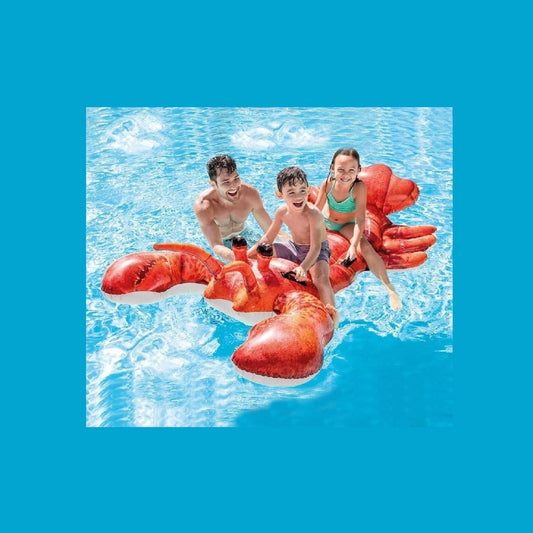 Homard géant gonflable chevauchable avec poignées 2.13x1,37 m