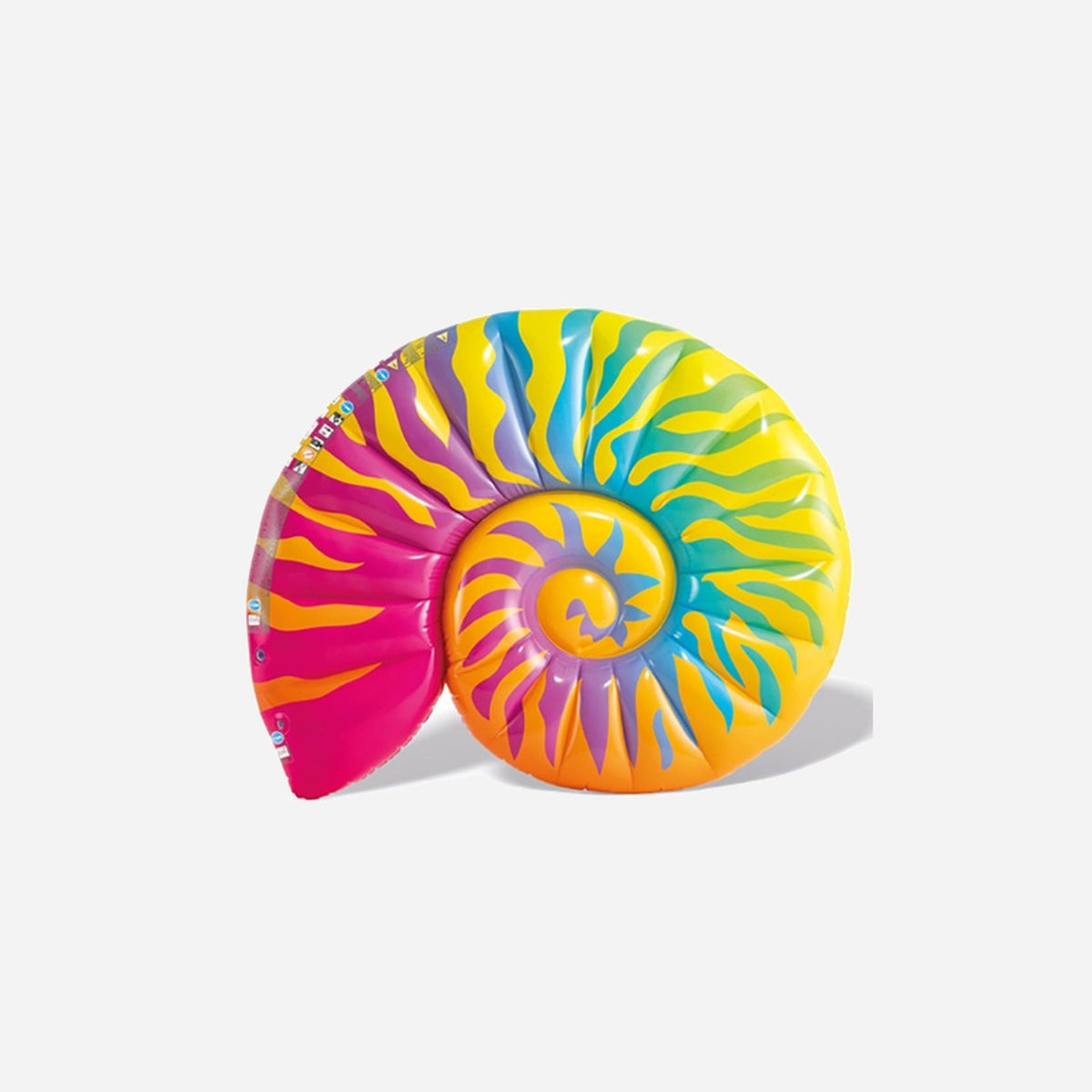 Matelas gonflable géant île coquillage multicolore 1.75x1,27 m