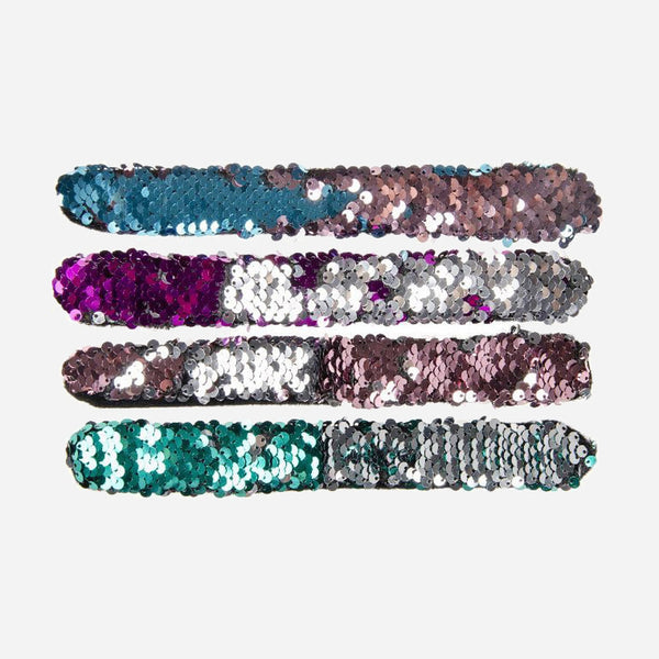 Bracelet snap sirène à sequins assorti 22 cm