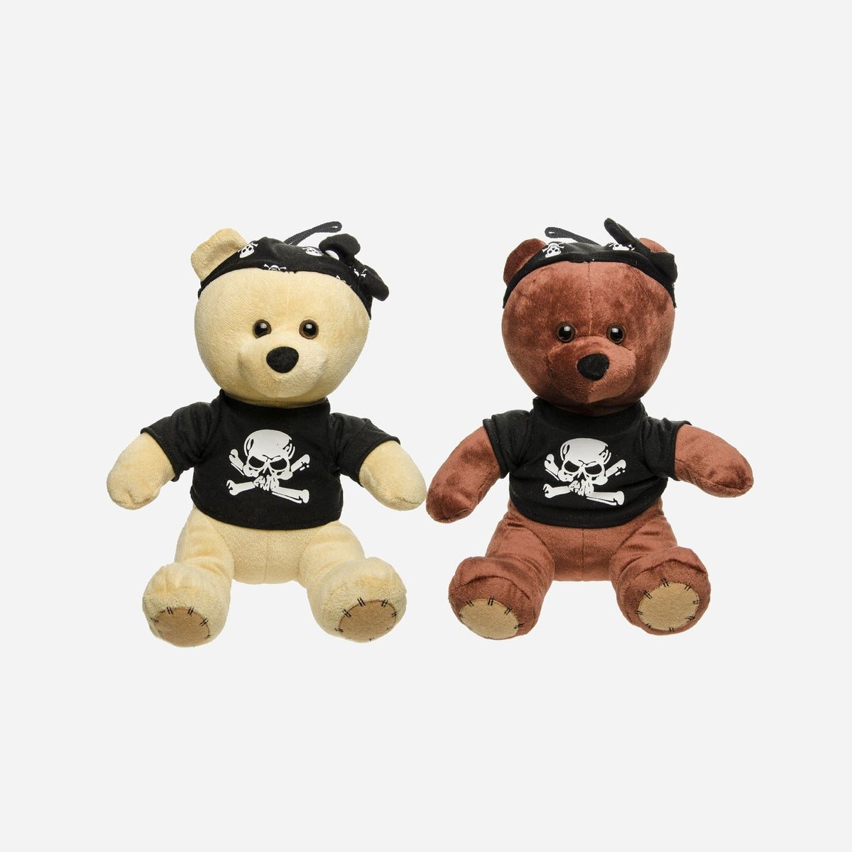 Peluche ours pirate avec t-shirt et bandana assorti 25 cm