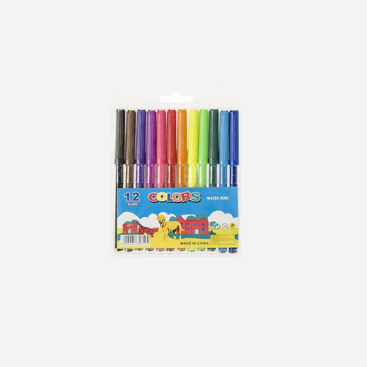 Lot de 12 feutres 12 couleurs 13 cm