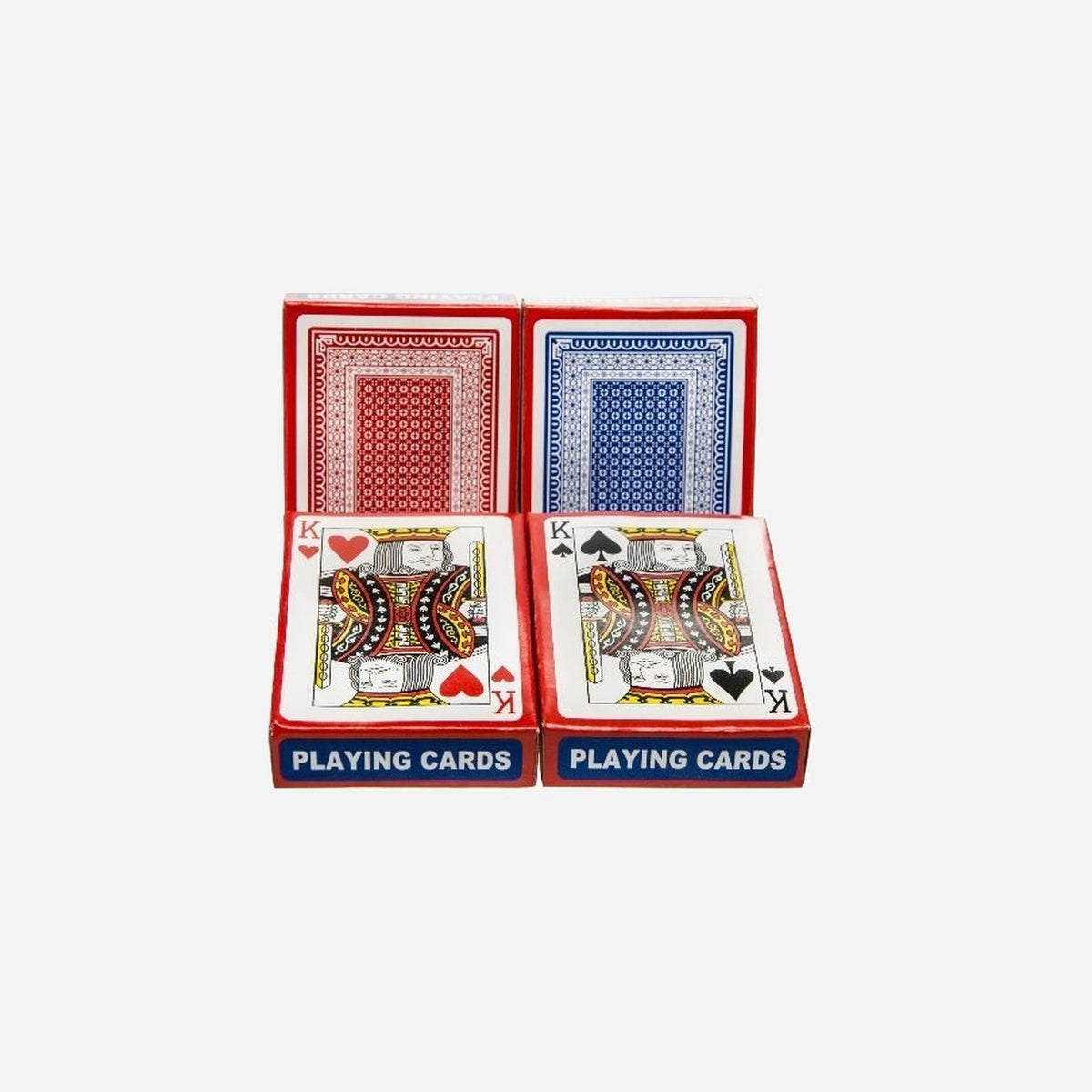 Jeu de 54 cartes bleu/rouge plastifiées 8.75x5.75 cm
