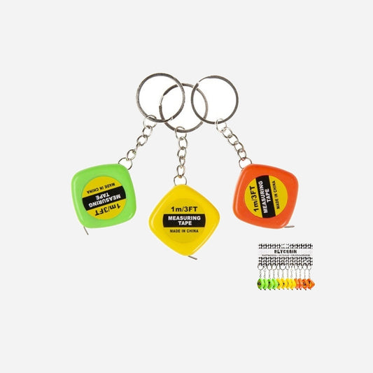 Porte-clés mètre à ruban assorti 3.5x3.5 cm