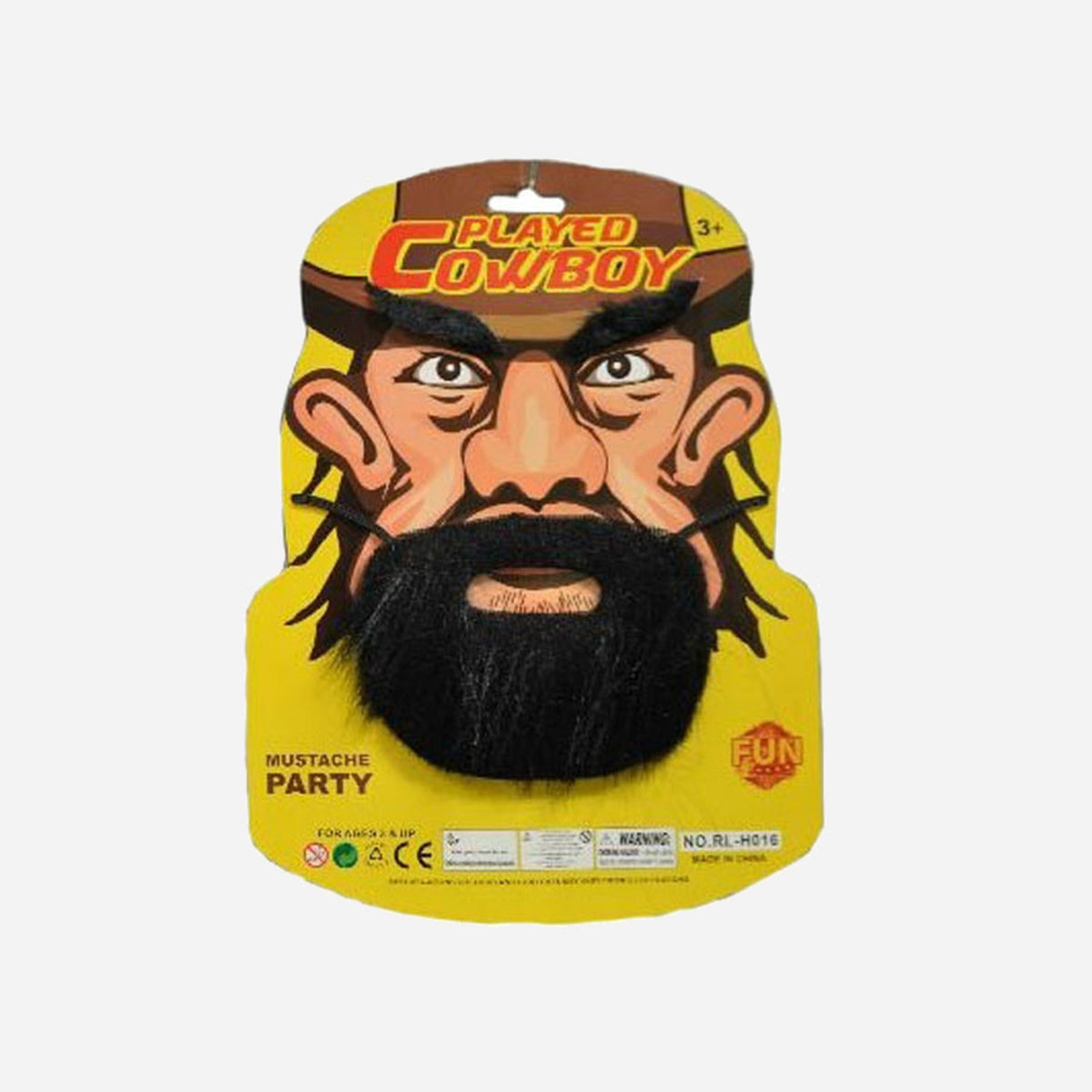 Fausse barbe et sourcils de cowboy