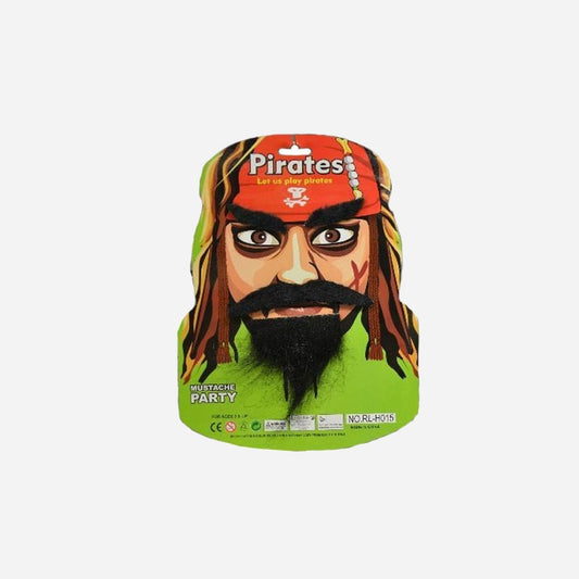 Set barbe moustache et sourcils Pirate 4 pièces