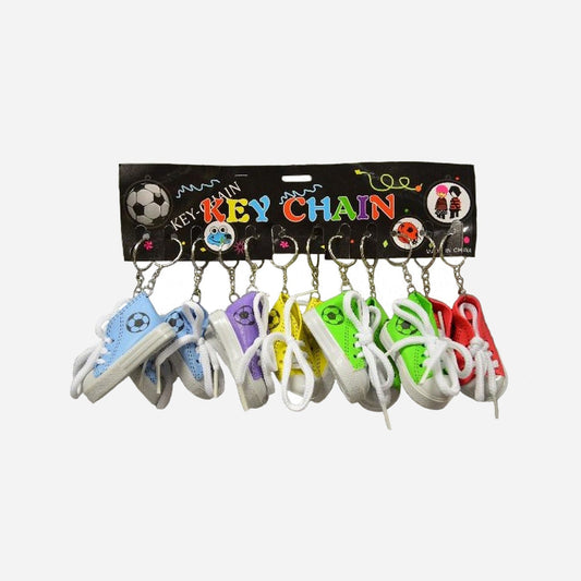 Porte-clés chaussure de basket avec dessin foot
