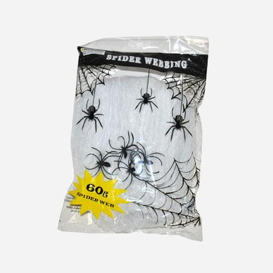 Toile d'araignée 60 g et 4 araignées 1 × 1 m