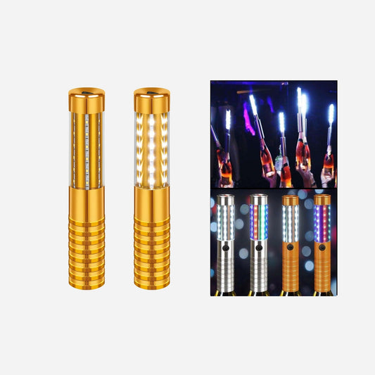 Baton lumineux pour bouteille LED's blanc or 23 cm 2000mAh