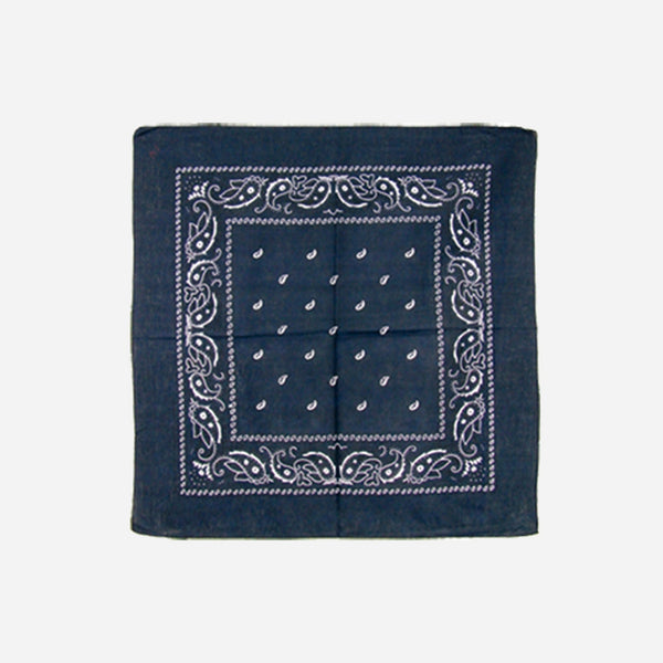 Bandana style cachemire bleu marine