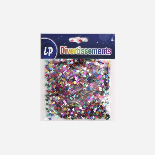Confettis de table 5 mm étoiles multicolore