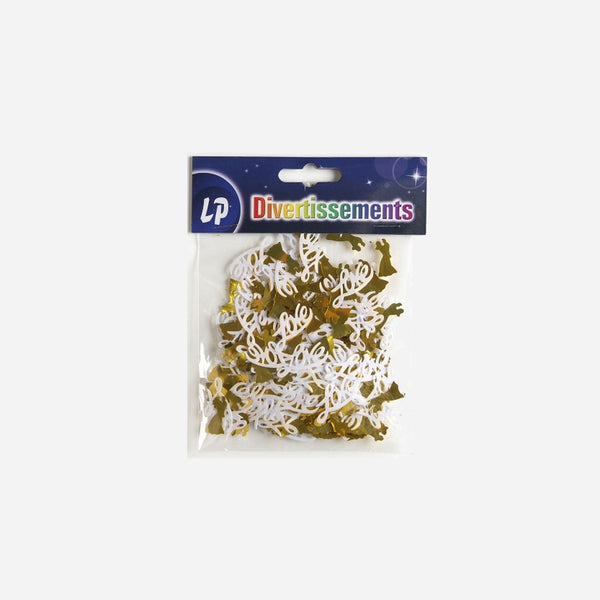 Confettis de table 6 mm mariage love
