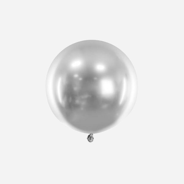 Ballon rond géant argent 35 g 90 cm