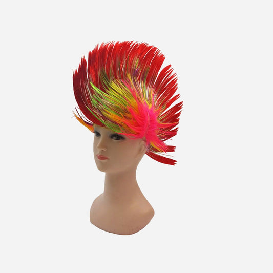 Perruque iroquois punk multicolore