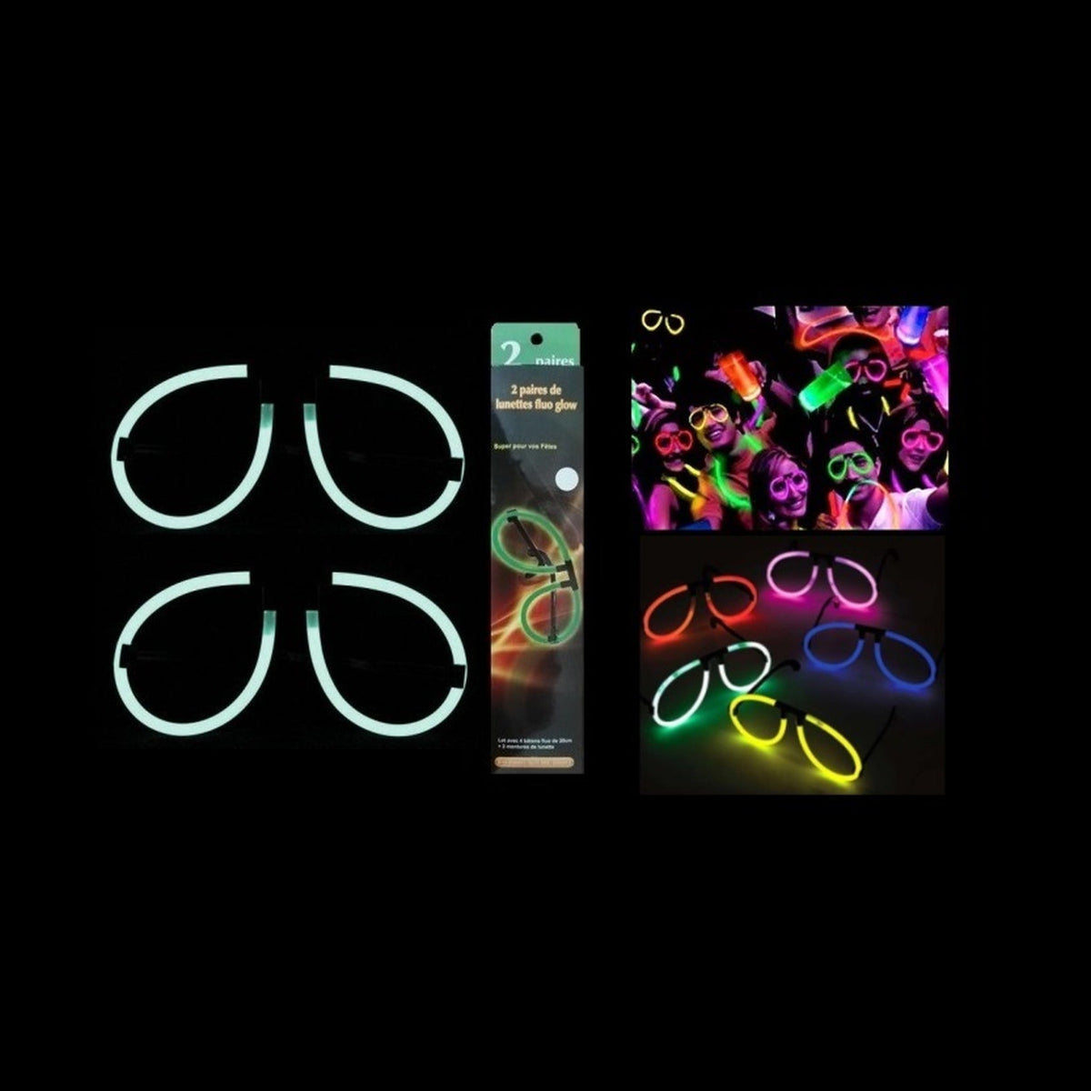 Lot de 2 lunettes fluo