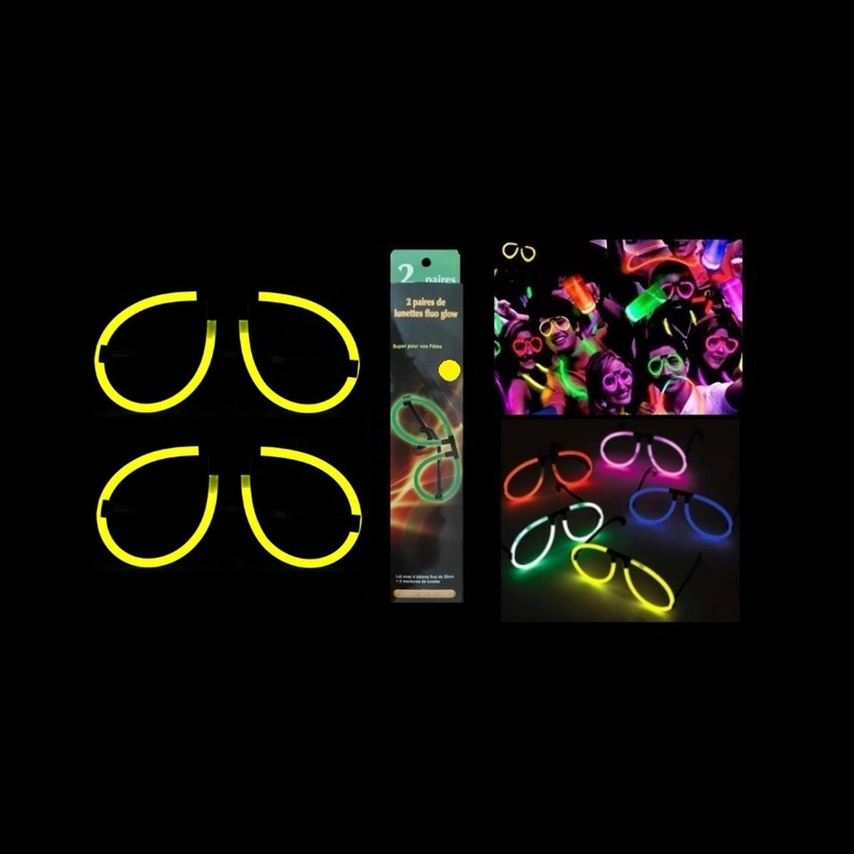 Lot de 2 lunettes fluo