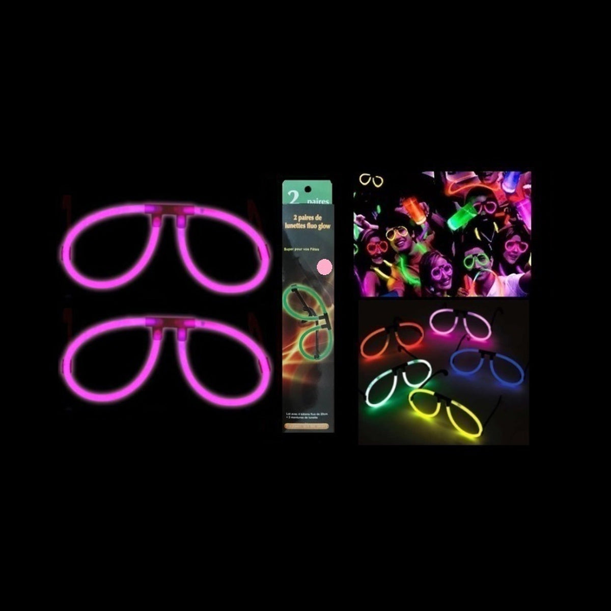 Lot de 2 lunettes fluo
