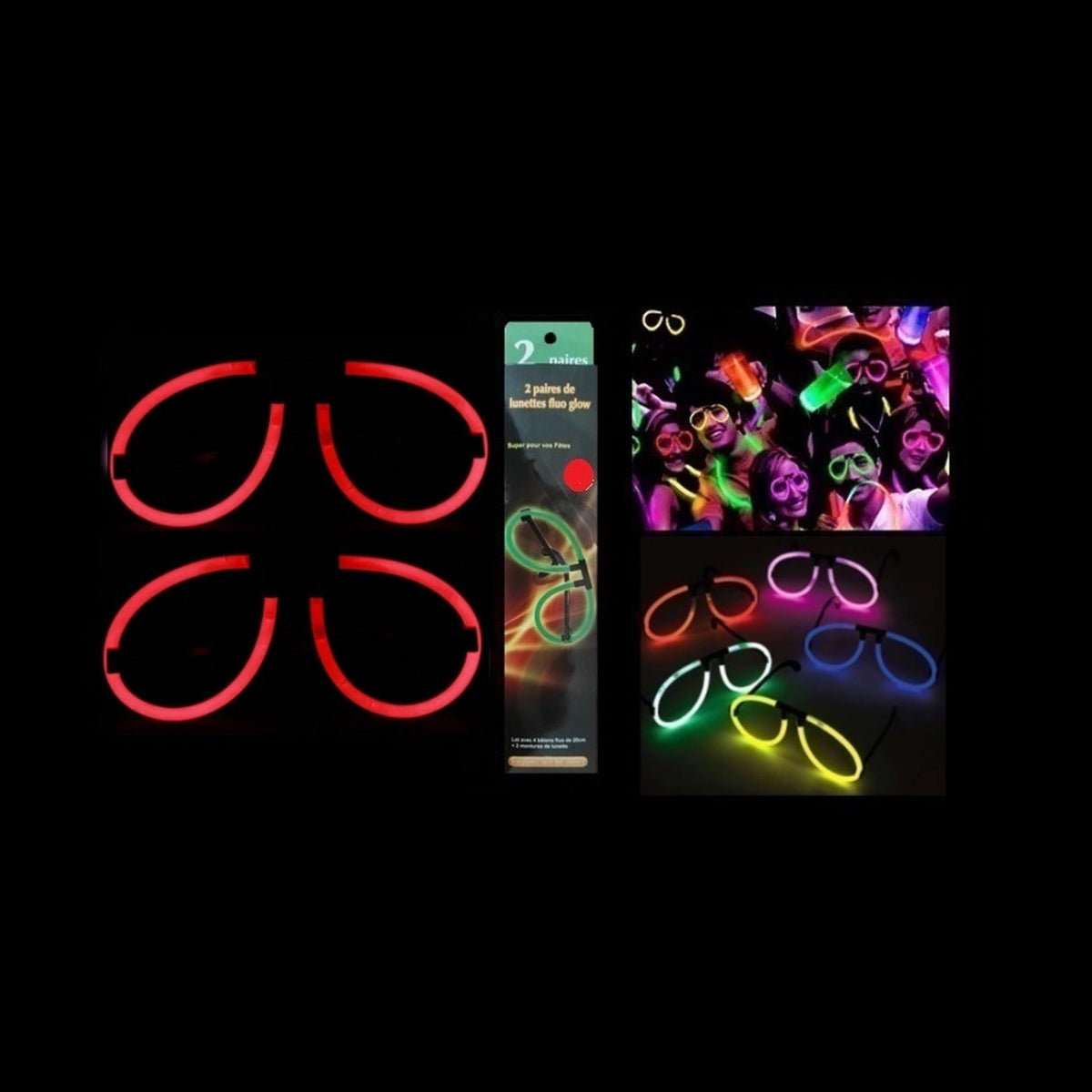 Lot de 2 lunettes fluo