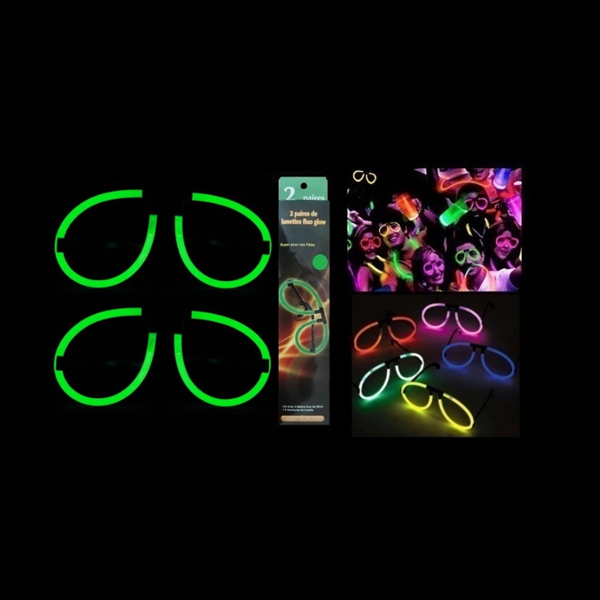 Lot de 2 lunettes fluo