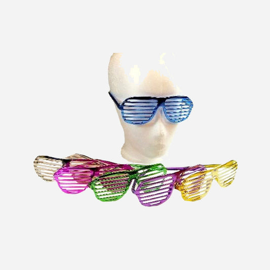 Lot de 12 lunettes stores métallisées mélangées