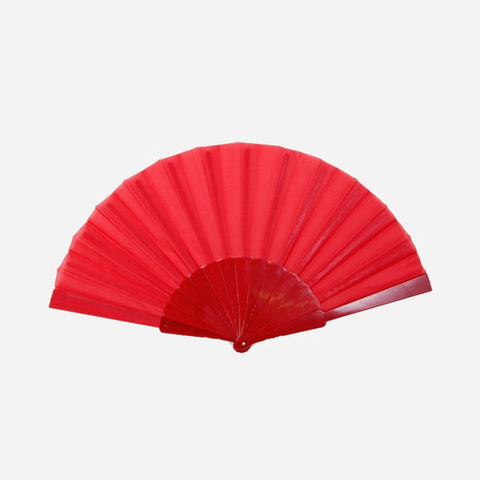 Éventail plastique rouge 23 cm