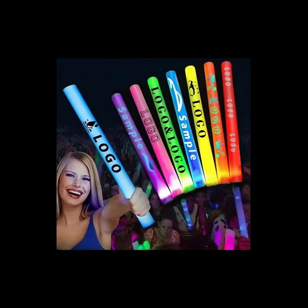Lot de batons lumineux mousse avec marquage