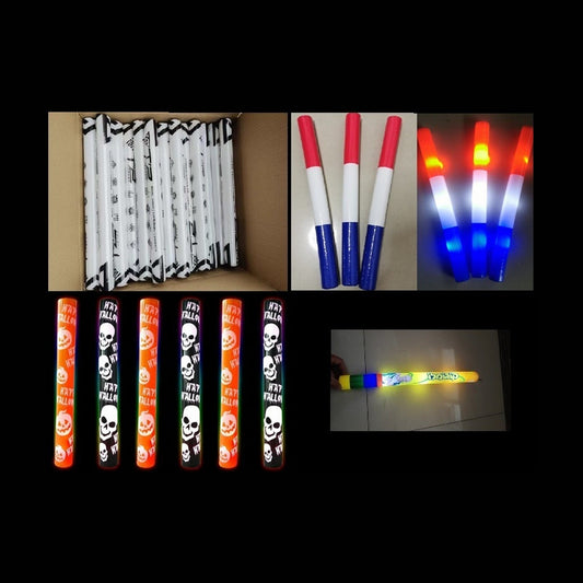 Lot de batons lumineux mousse avec marquage thermoformé