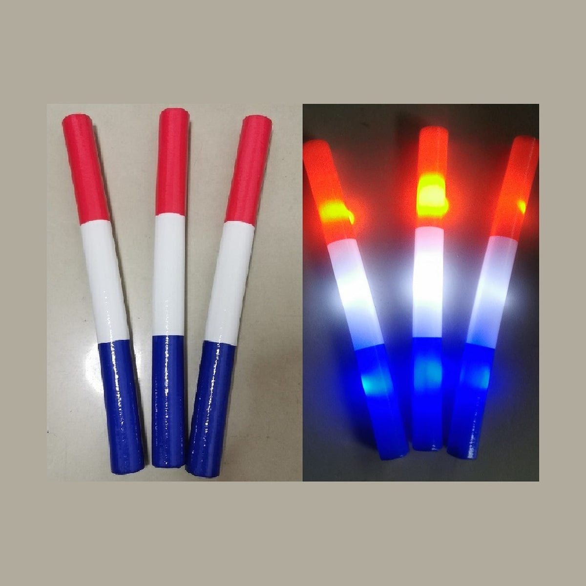 Baton lumineux mousse tap tap LED france 47 cm