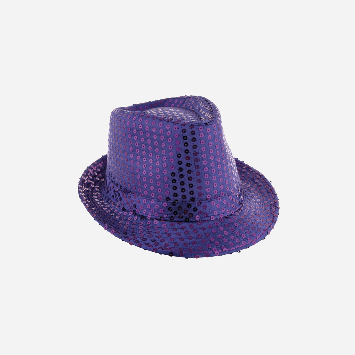Chapeau trilby à sequins 12 cm