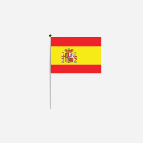 Lot de 12 drapeaux motif espagne 14 × 21 cm