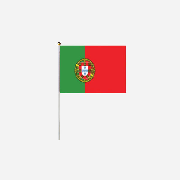 Drapeau portugal avec baton 30 × 45 cm