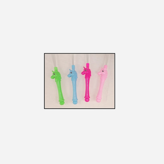 Baton fibres lumineuses LED's licorne assorti 43 cm