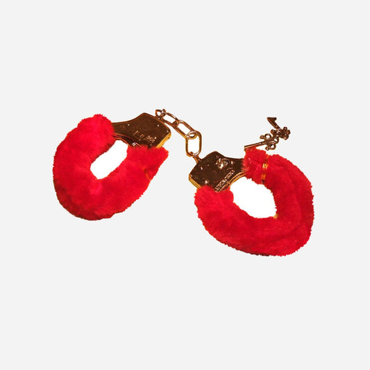 Menottes peluche rouge