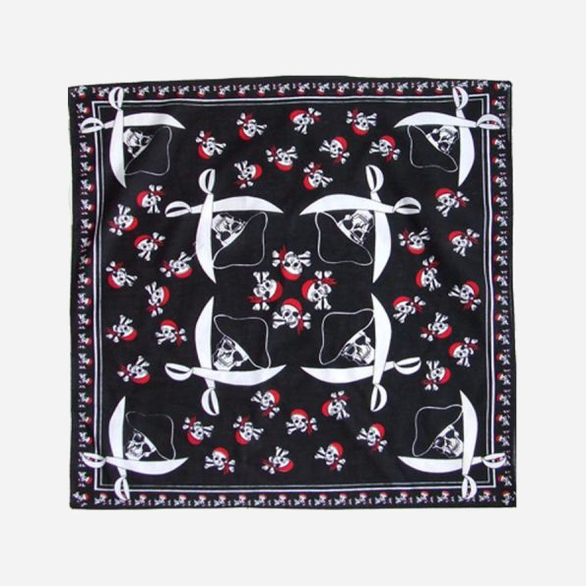 Bandana motifs pirates sabres et crânes