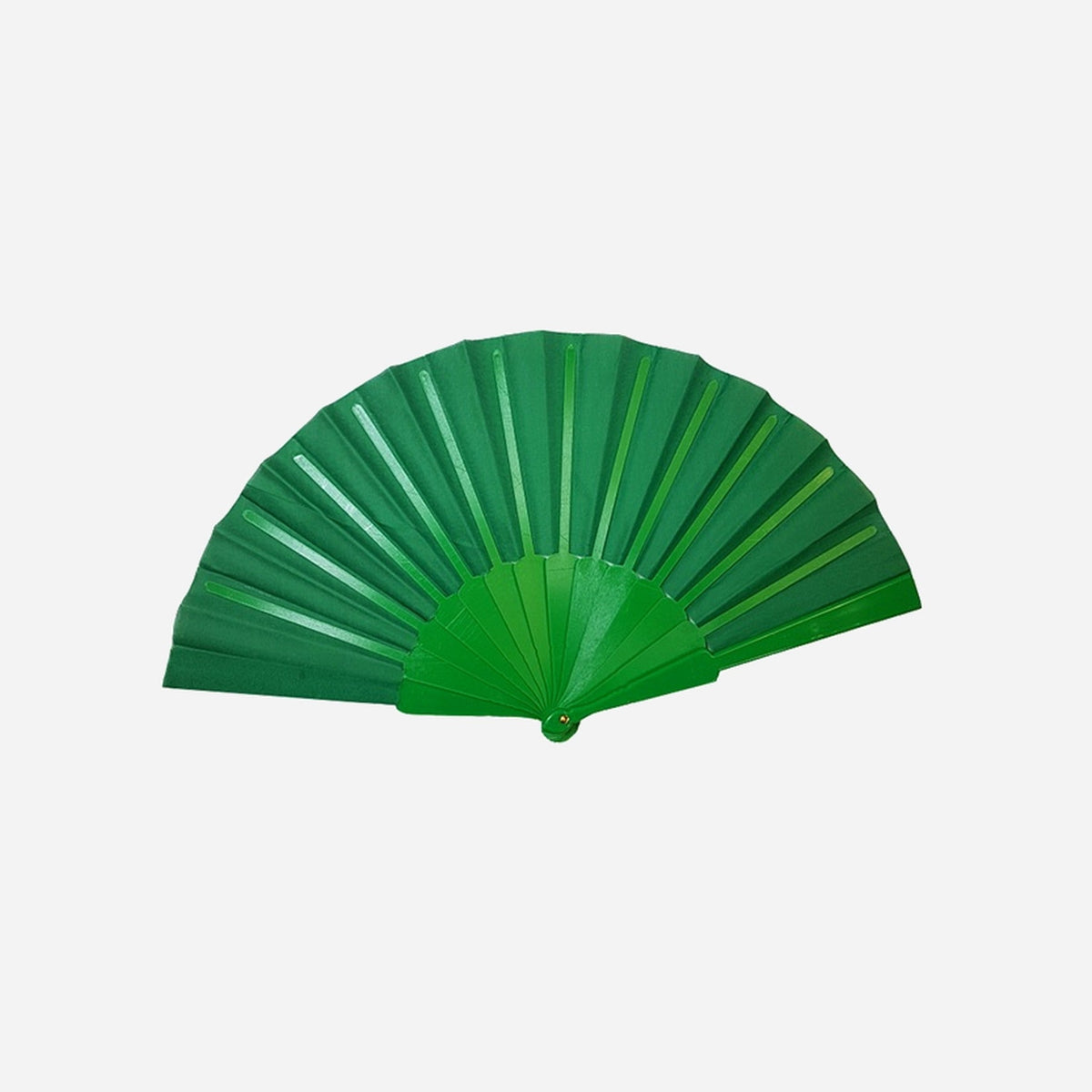 Éventail plastique vert 23 cm
